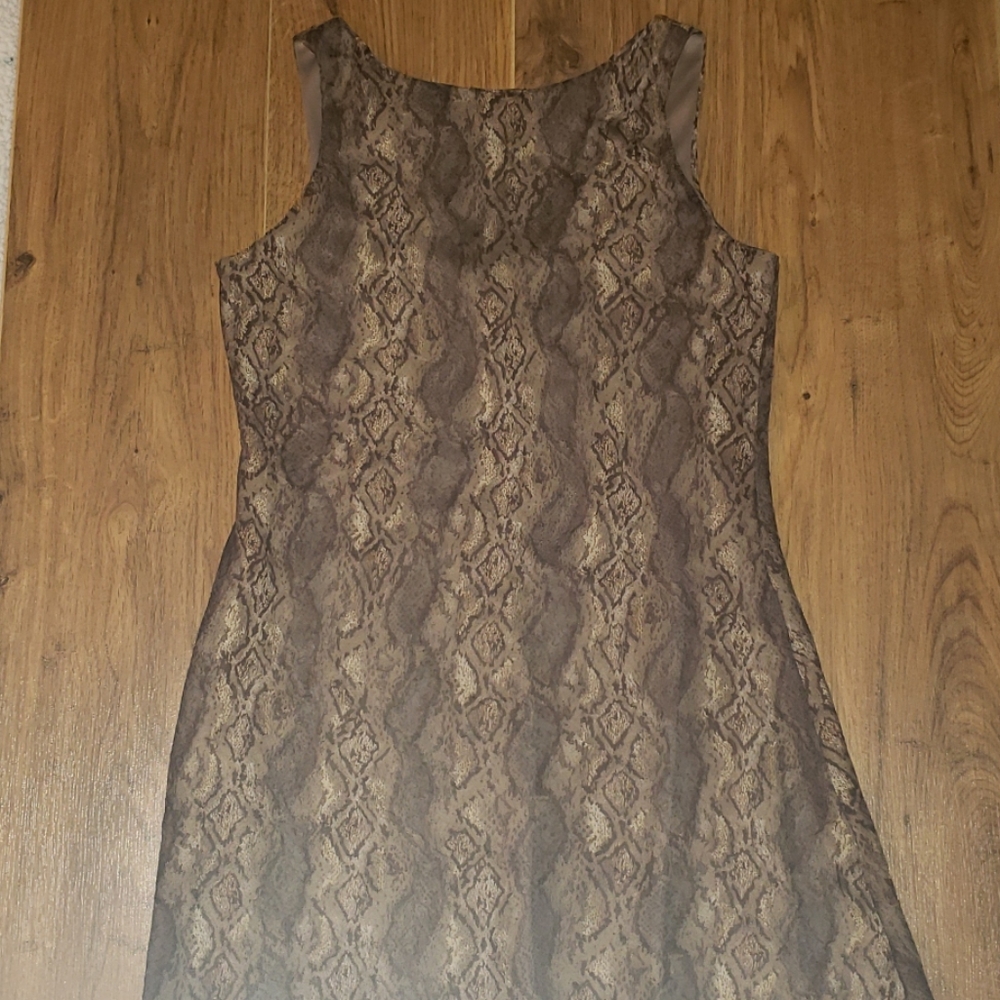 Sleeveless snakeskin dress